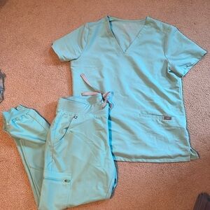 Figs scrub set ( teal/blue color)